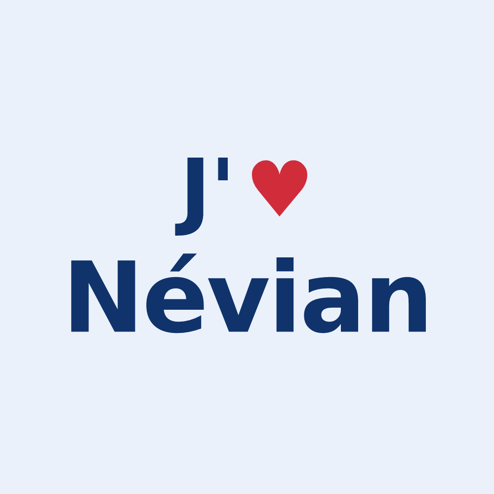 Sticker personnalisé Névian — design J'aime Névian