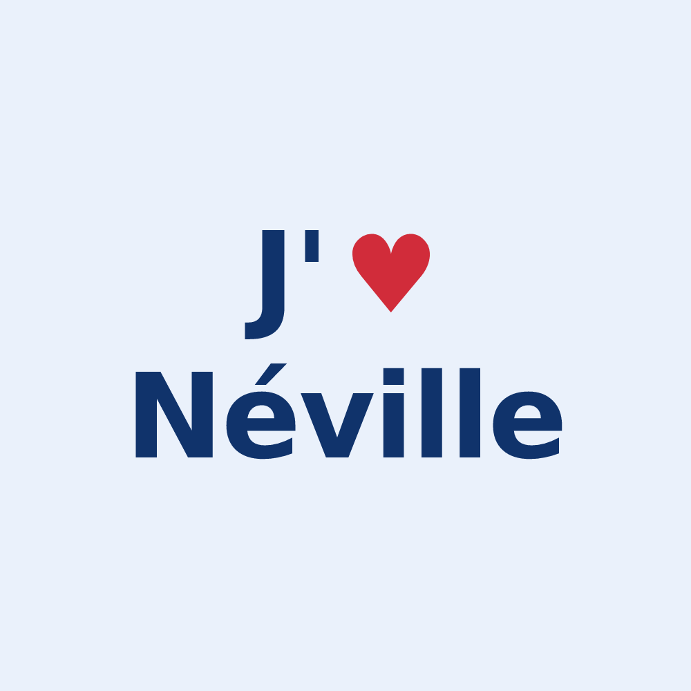 Sticker personnalisé Néville — design J'aime Néville