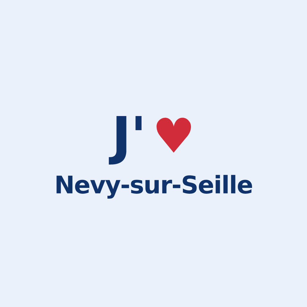 Sticker personnalisé Nevy-sur-Seille — design J'aime Nevy-sur-Seille