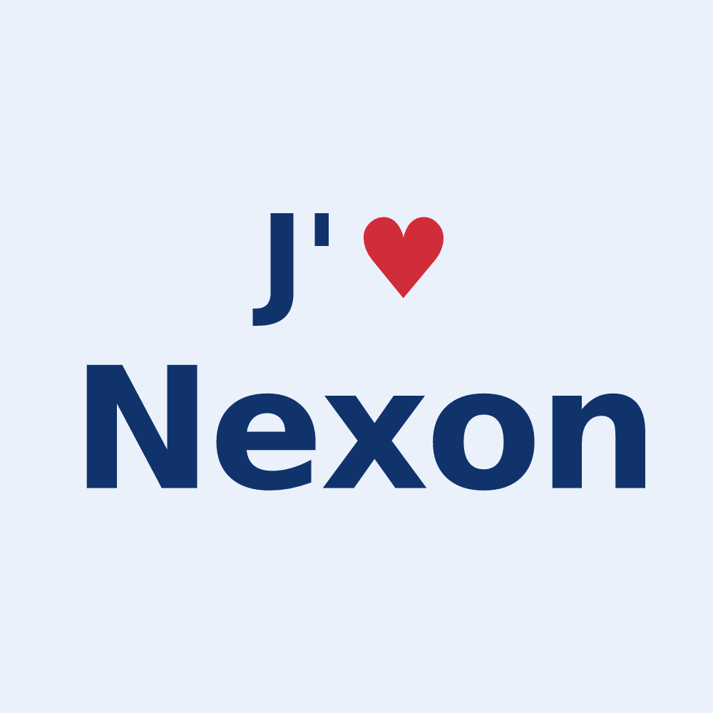 Sticker personnalisé Nexon — design J'aime Nexon