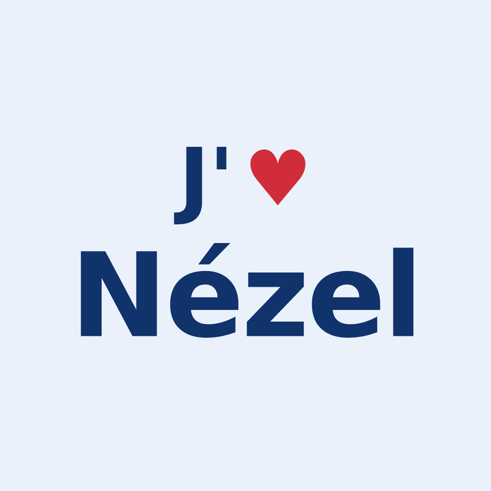 Sticker personnalisé Nézel — design J'aime Nézel