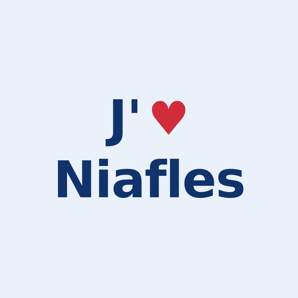 Sticker personnalisé Niafles — design J'aime Niafles