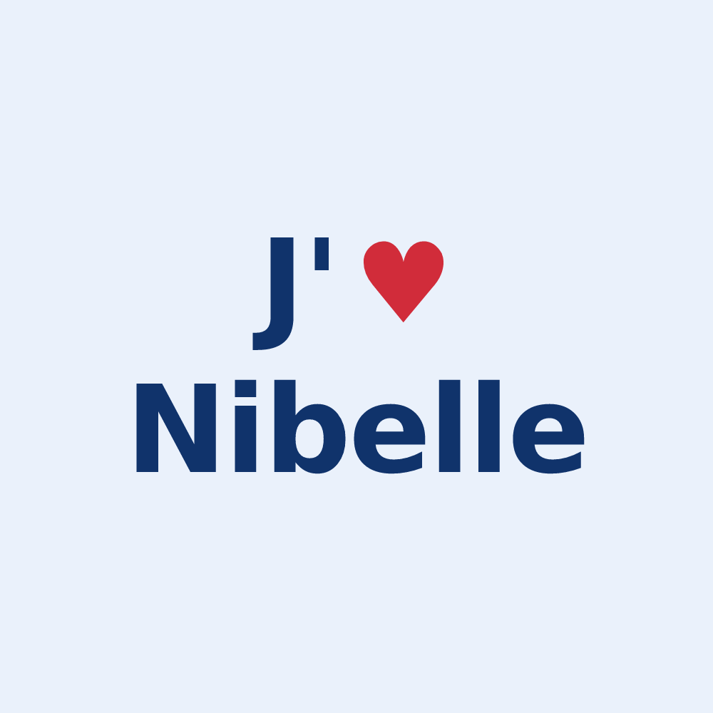 Sticker personnalisé Nibelle — design J'aime Nibelle