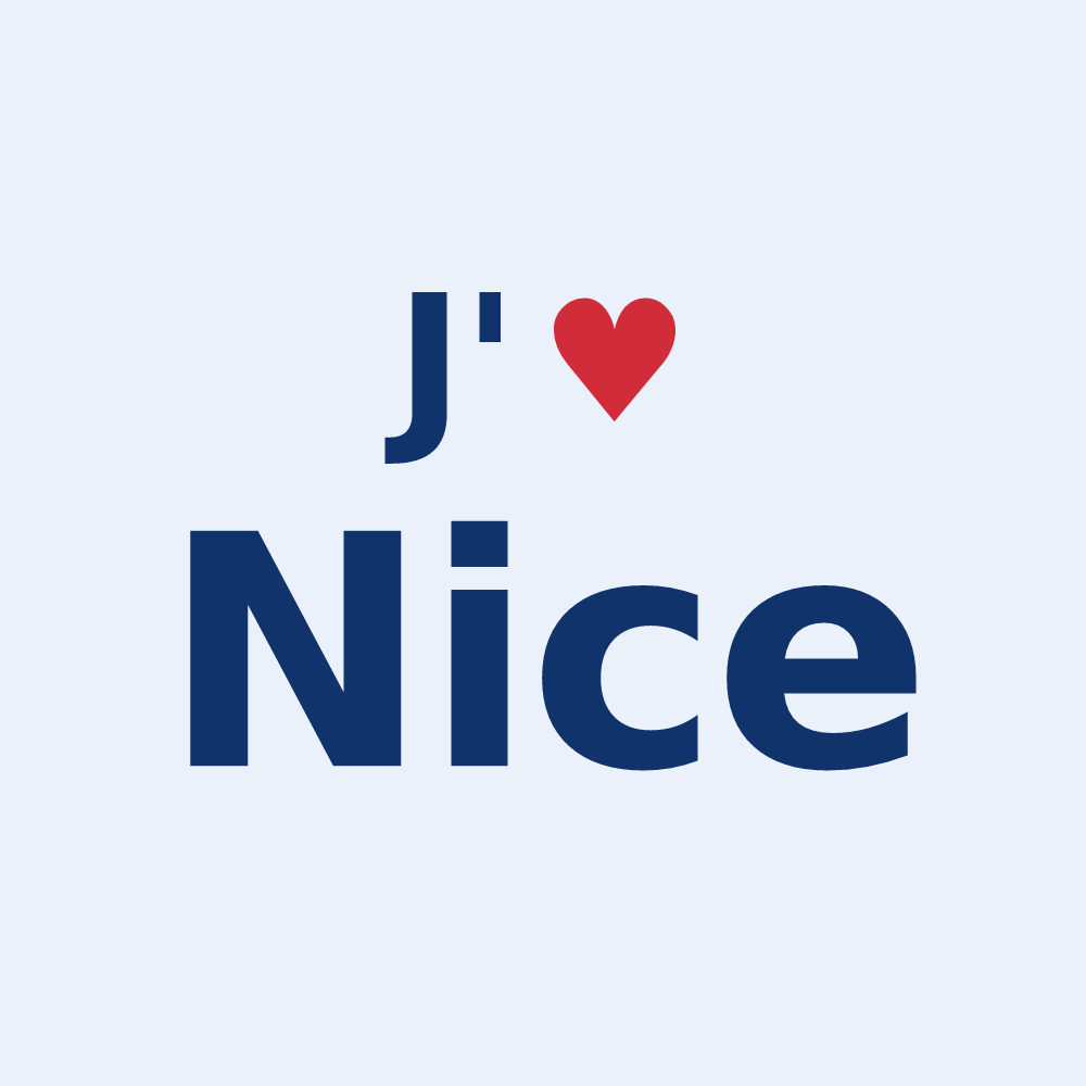 Sticker personnalisé Nice — design J'aime Nice