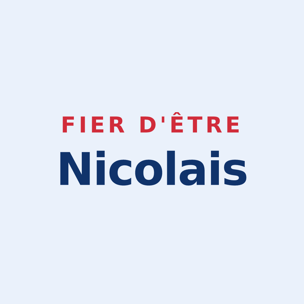 Sticker « Fier d'être Nicolais » — design pour Nicole