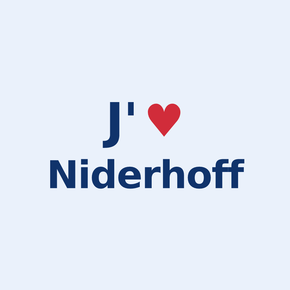 Sticker personnalisé Niderhoff — design J'aime Niderhoff