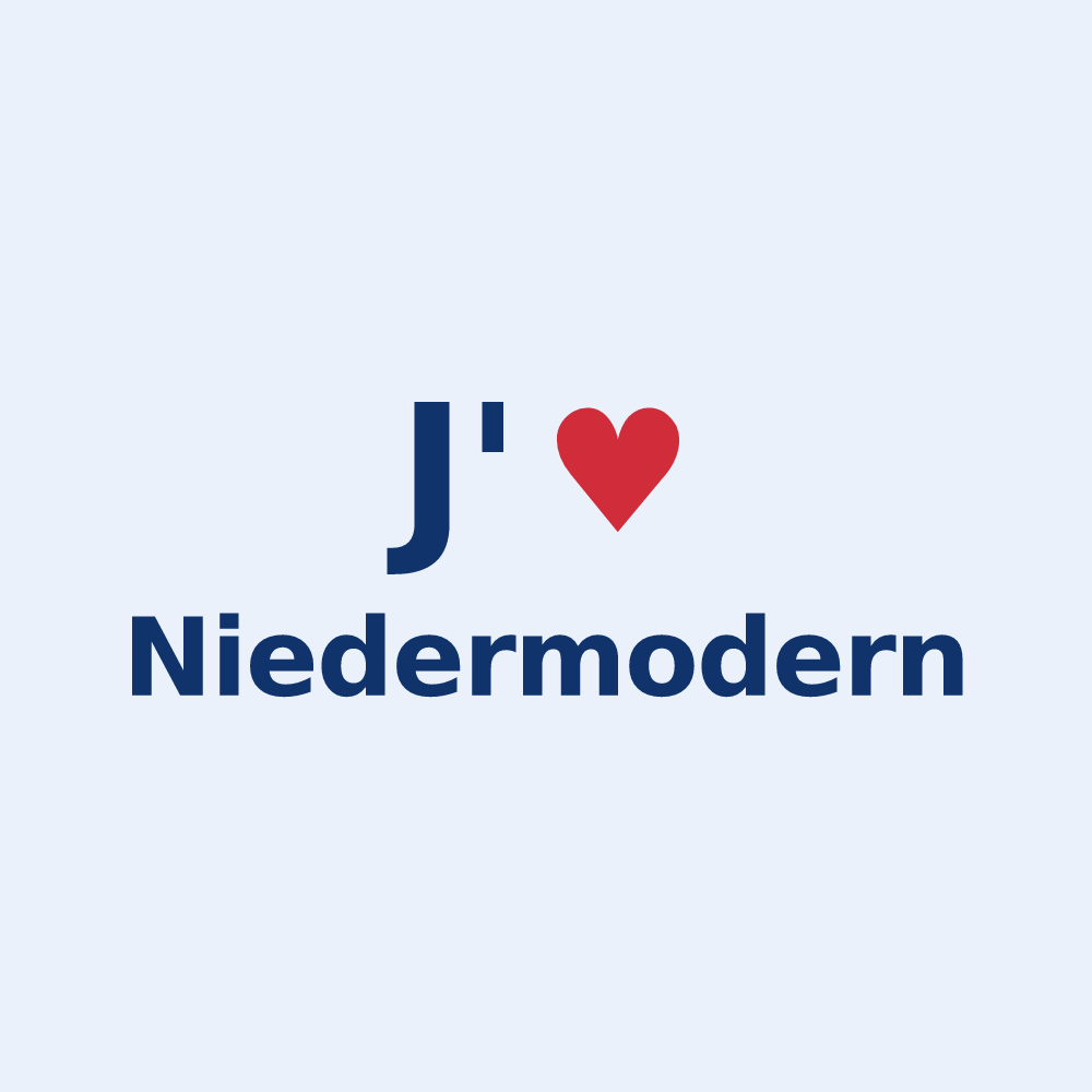 Sticker personnalisé Niedermodern — design J'aime Niedermodern