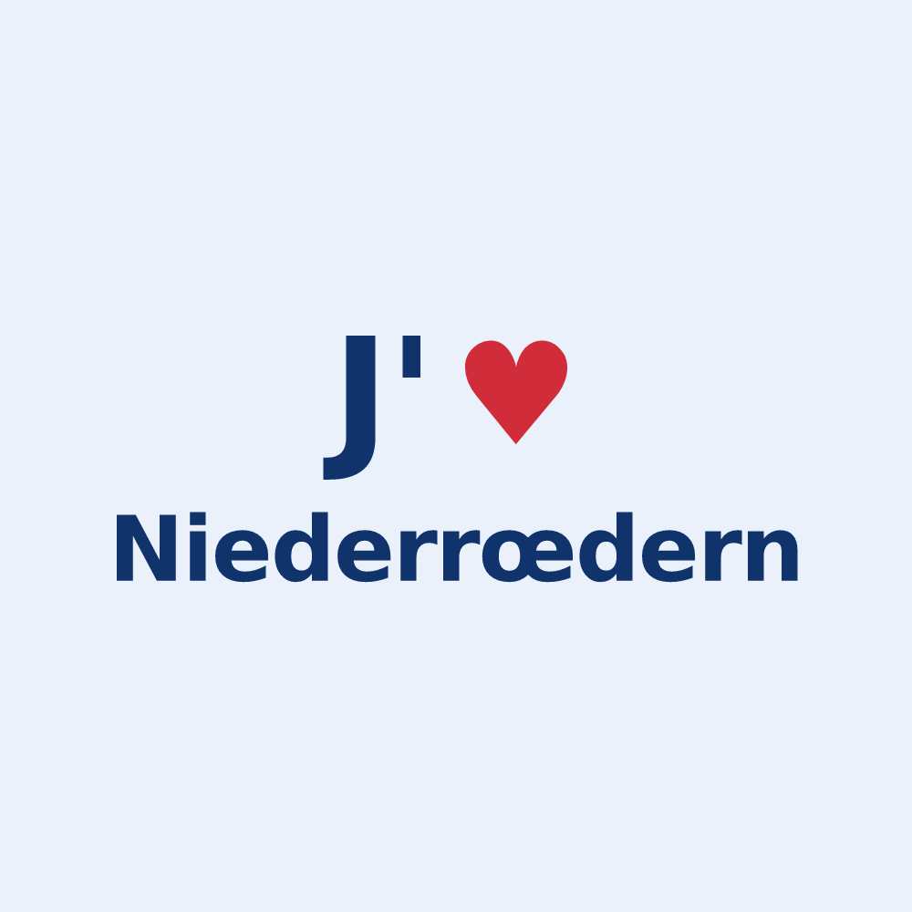 Sticker personnalisé Niederrœdern — design J'aime Niederrœdern