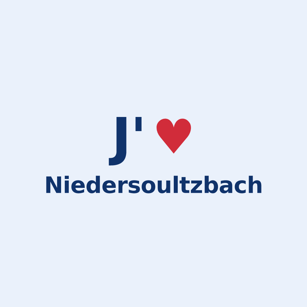 Sticker personnalisé Niedersoultzbach — design J'aime Niedersoultzbach