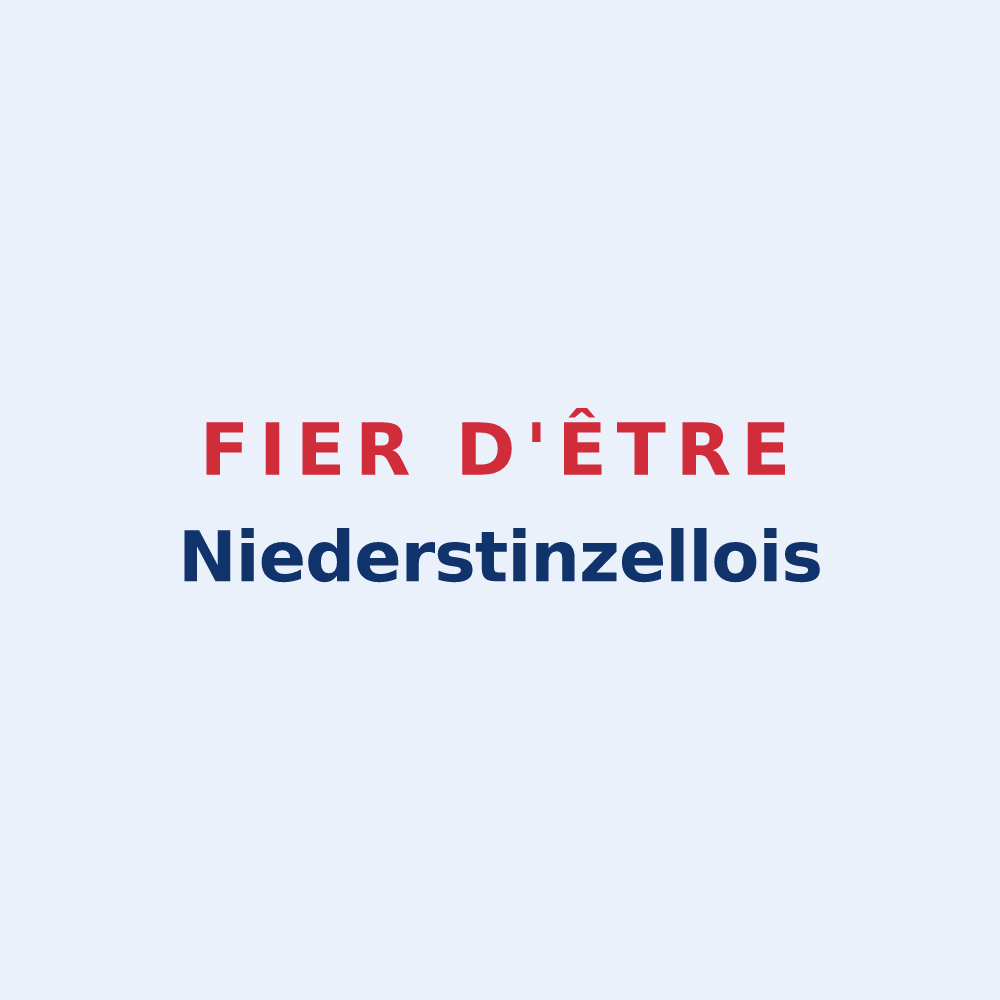 Sticker « Fier d'être Niederstinzellois » — design pour Niederstinzel
