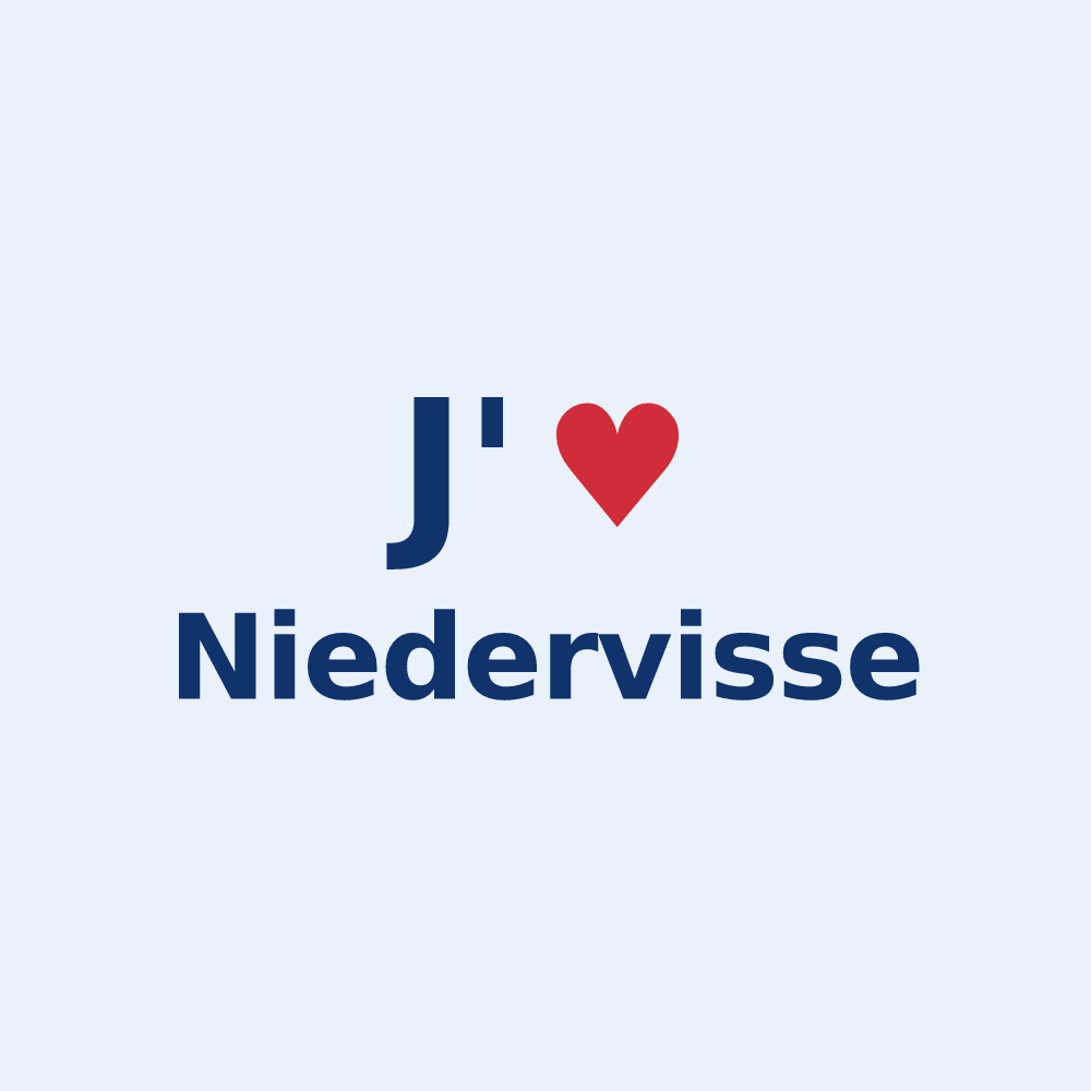 Sticker personnalisé Niedervisse — design J'aime Niedervisse