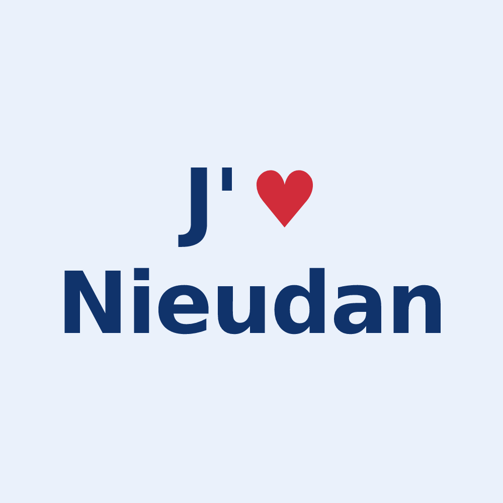 Sticker personnalisé Nieudan — design J'aime Nieudan