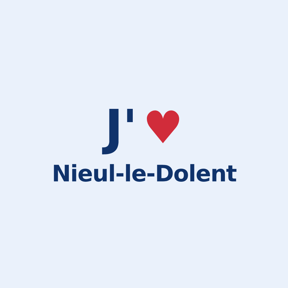 Sticker personnalisé Nieul-le-Dolent — design J'aime Nieul-le-Dolent