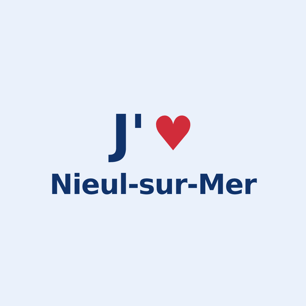 Sticker personnalisé Nieul-sur-Mer — design J'aime Nieul-sur-Mer