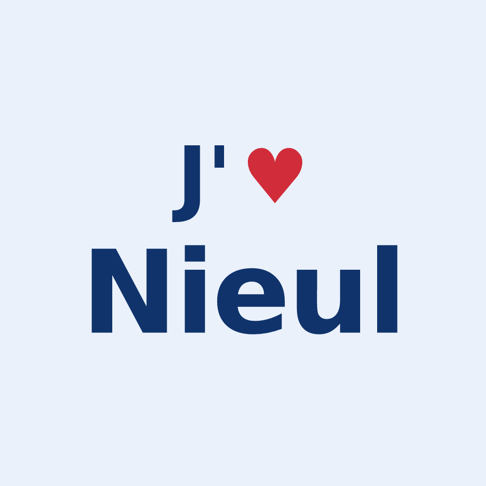 Sticker personnalisé Nieul — design J'aime Nieul