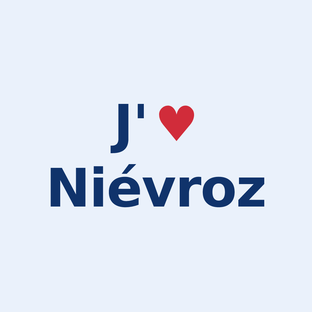 Sticker personnalisé Niévroz — design J'aime Niévroz