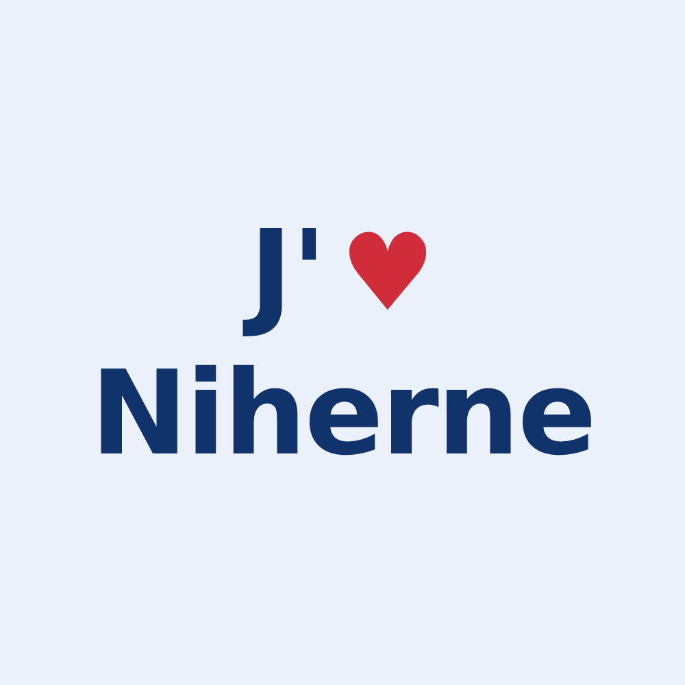 Sticker personnalisé Niherne — design J'aime Niherne