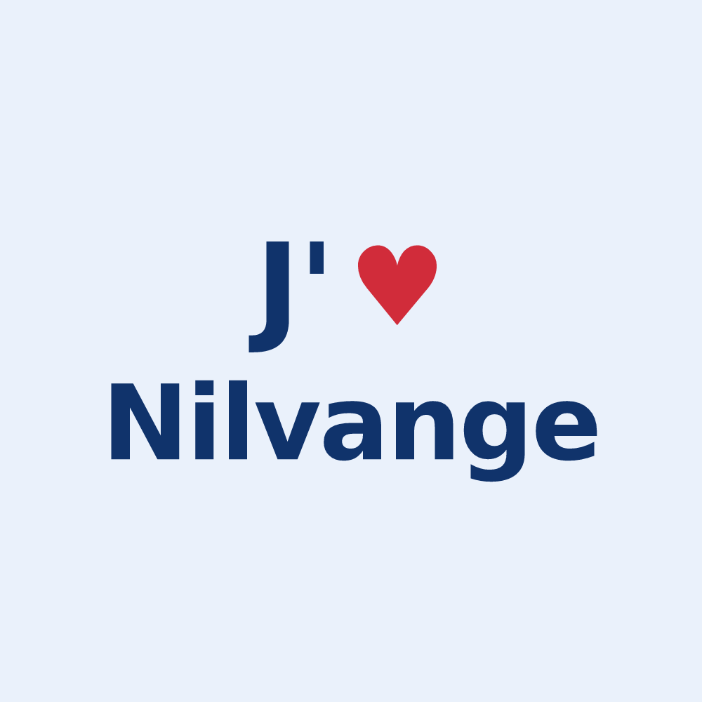 Sticker personnalisé Nilvange — design J'aime Nilvange