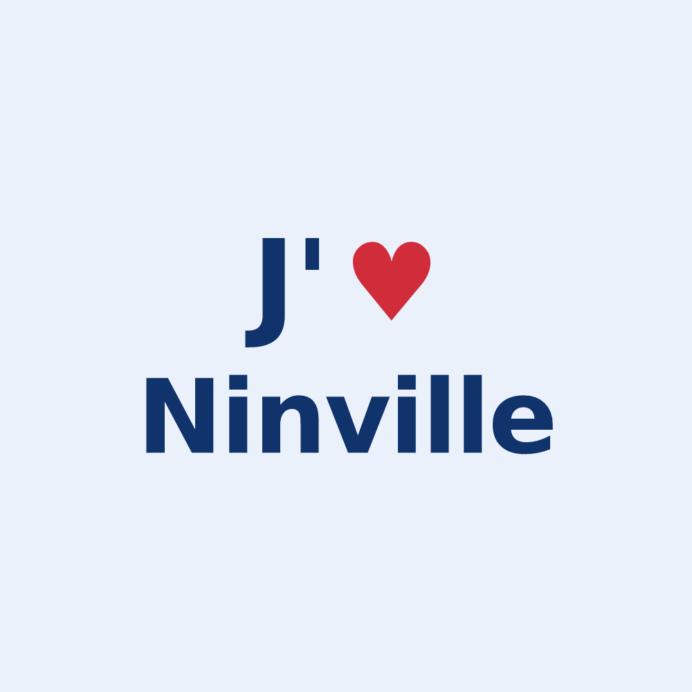 Sticker personnalisé Ninville — design J'aime Ninville