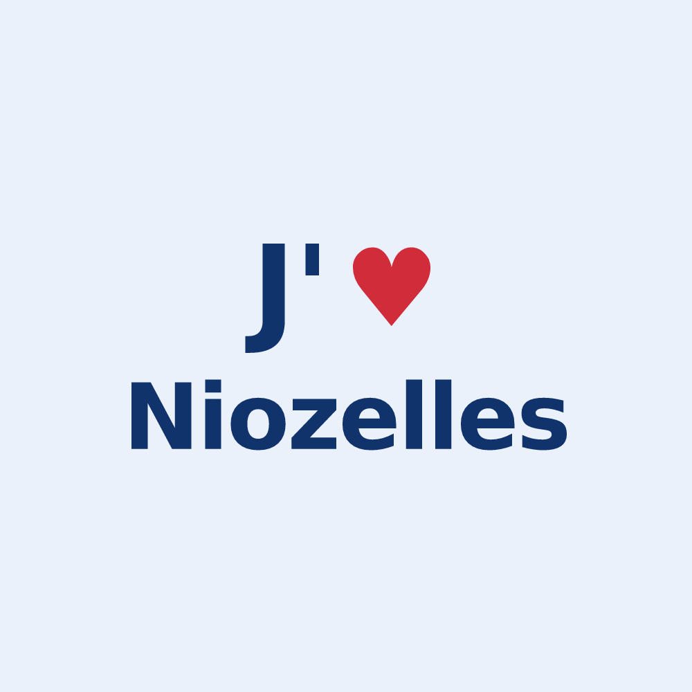 Sticker personnalisé Niozelles — design J'aime Niozelles