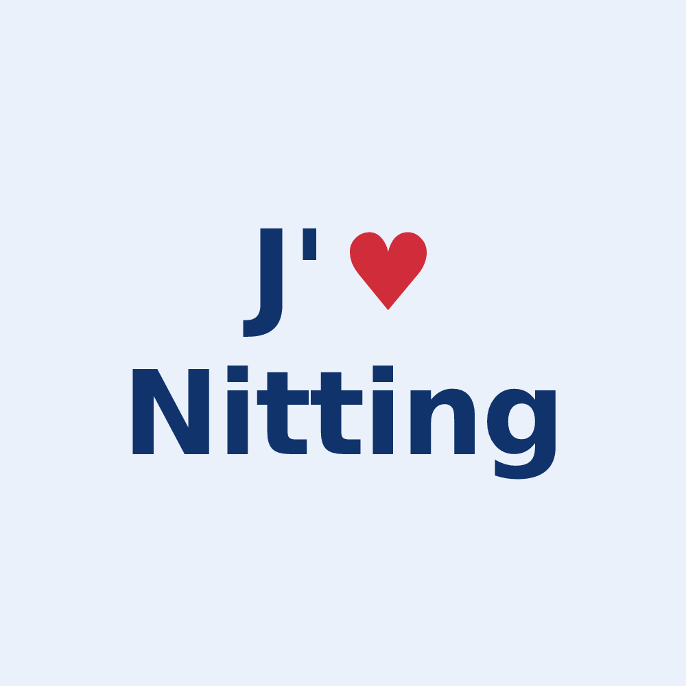 Sticker personnalisé Nitting — design J'aime Nitting