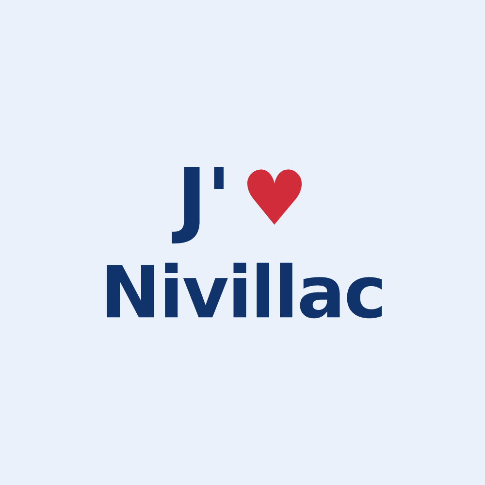Sticker personnalisé Nivillac — design J'aime Nivillac