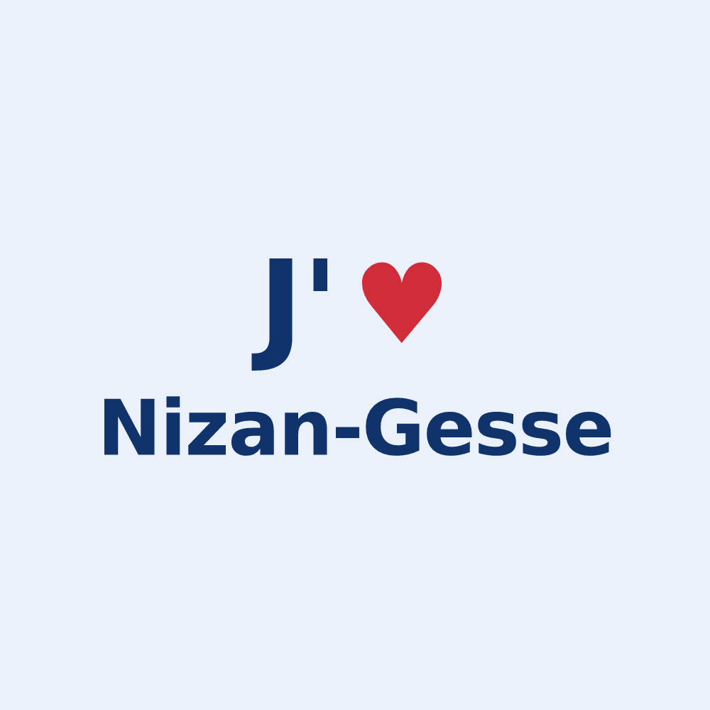 Sticker personnalisé Nizan-Gesse — design J'aime Nizan-Gesse