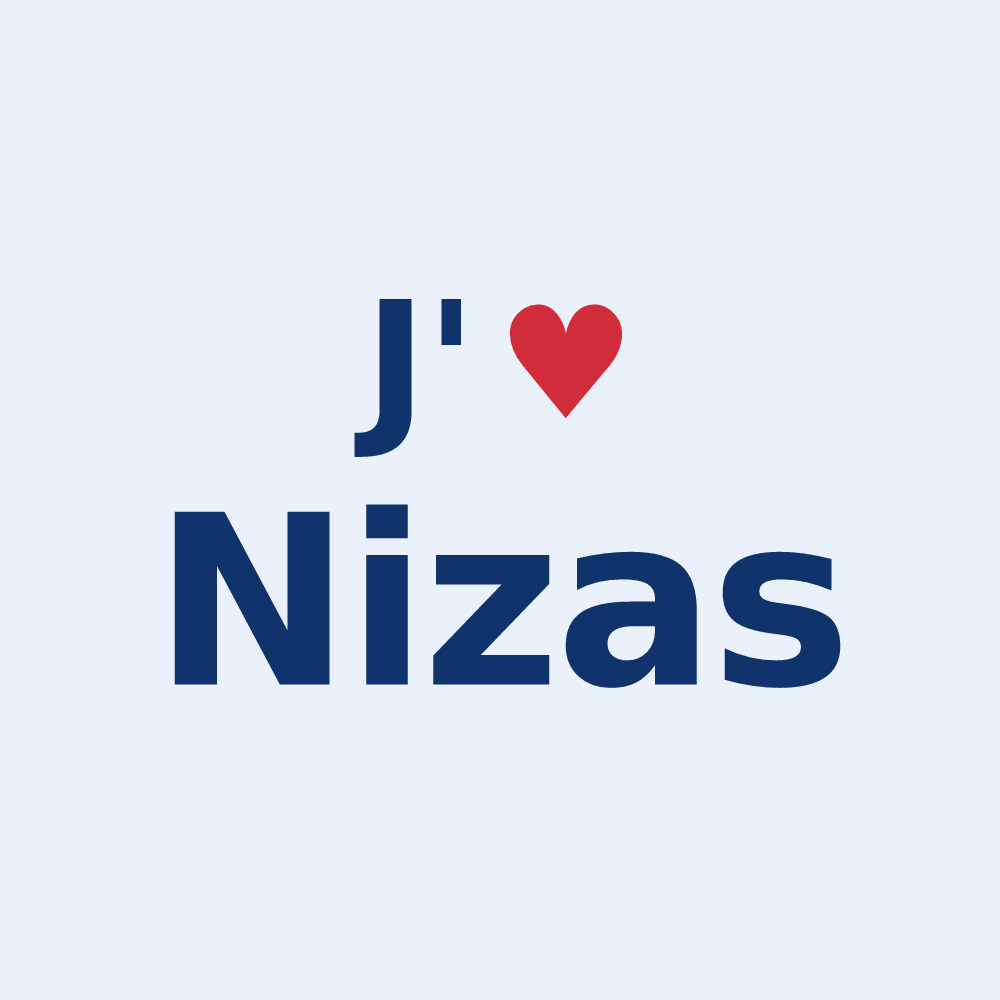 Sticker personnalisé Nizas — design J'aime Nizas