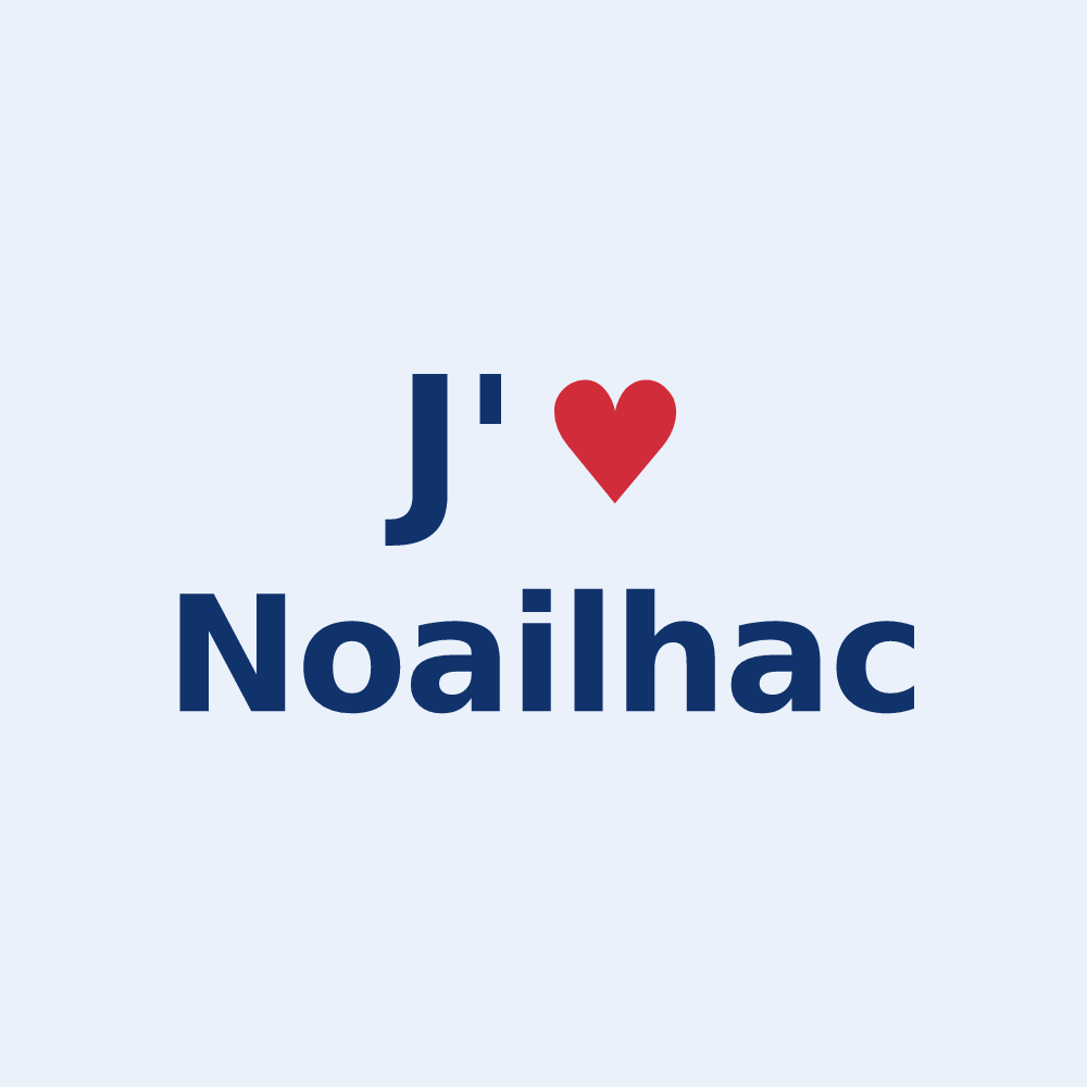 Sticker personnalisé Noailhac — design J'aime Noailhac