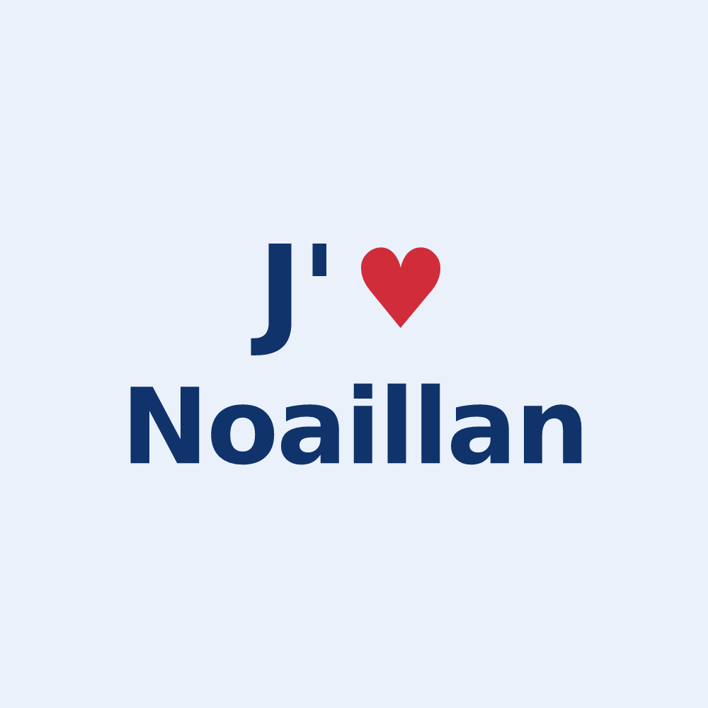 Sticker personnalisé Noaillan — design J'aime Noaillan