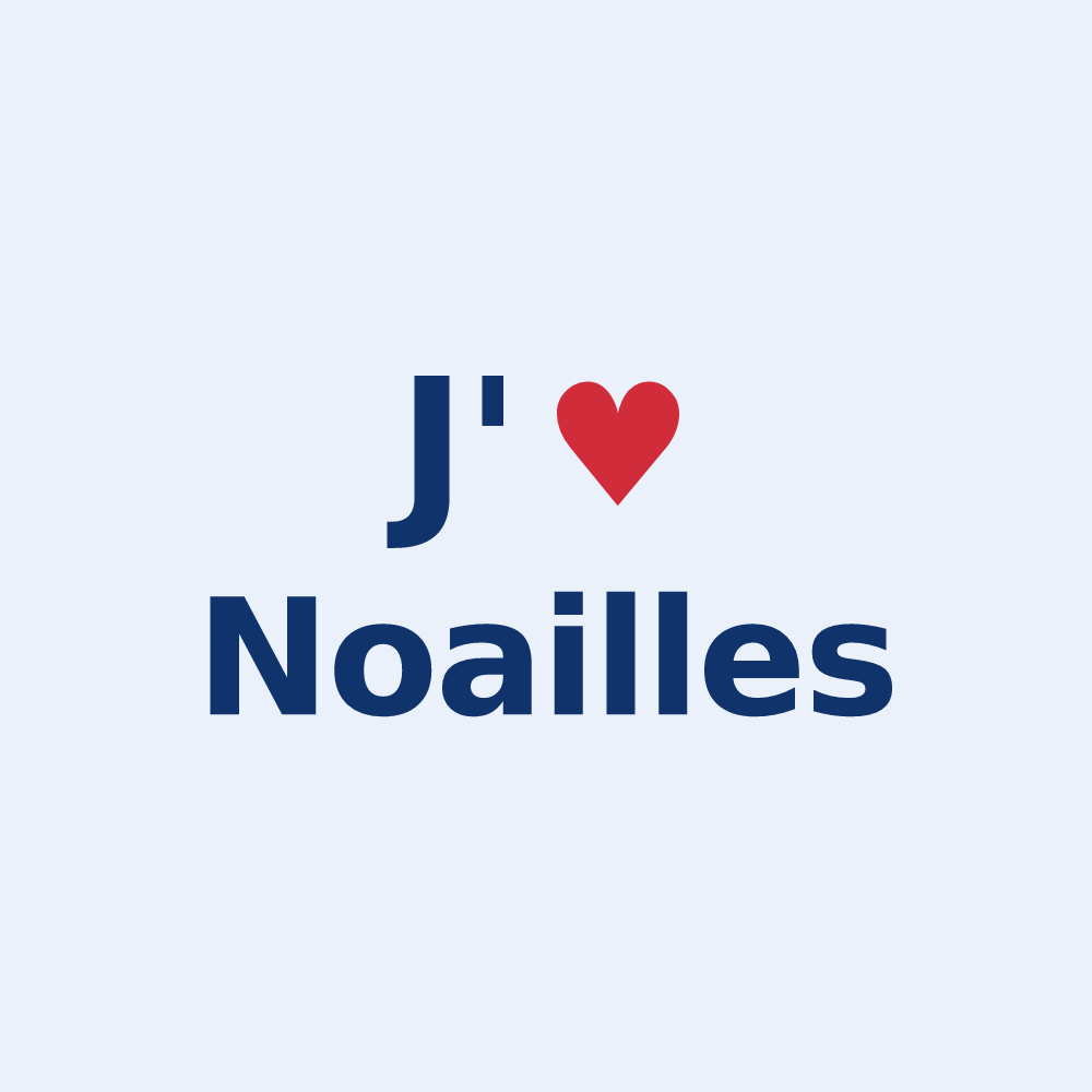 Sticker personnalisé Noailles — design J'aime Noailles
