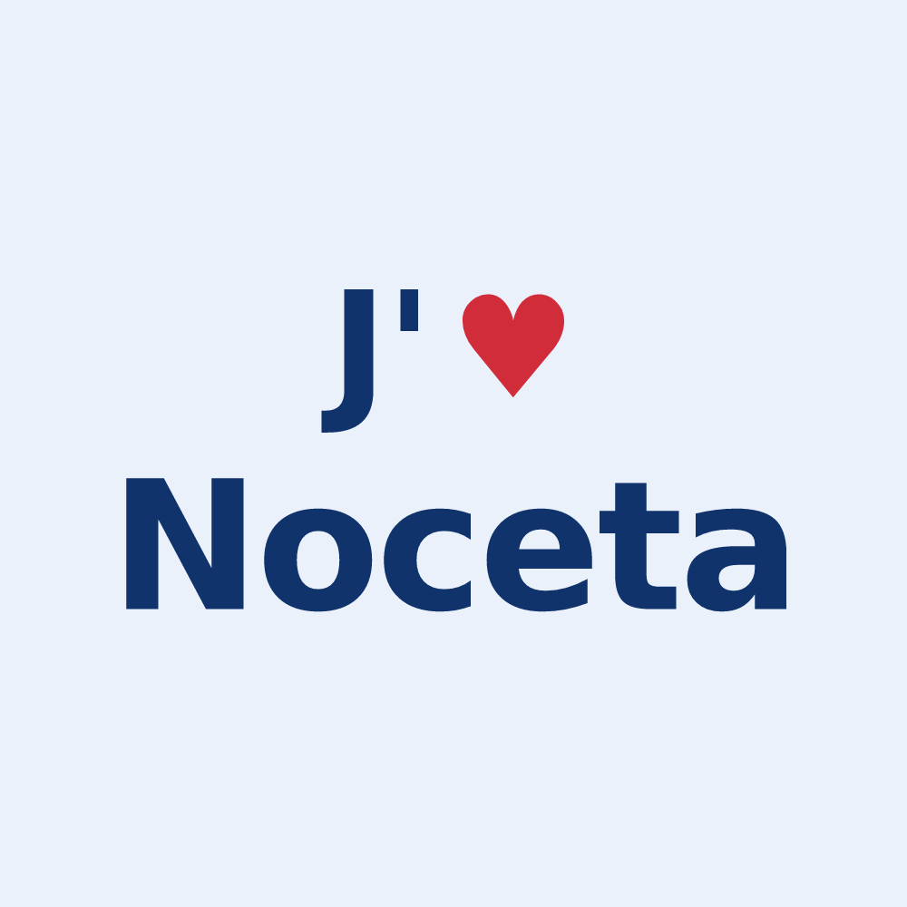 Sticker personnalisé Noceta — design J'aime Noceta
