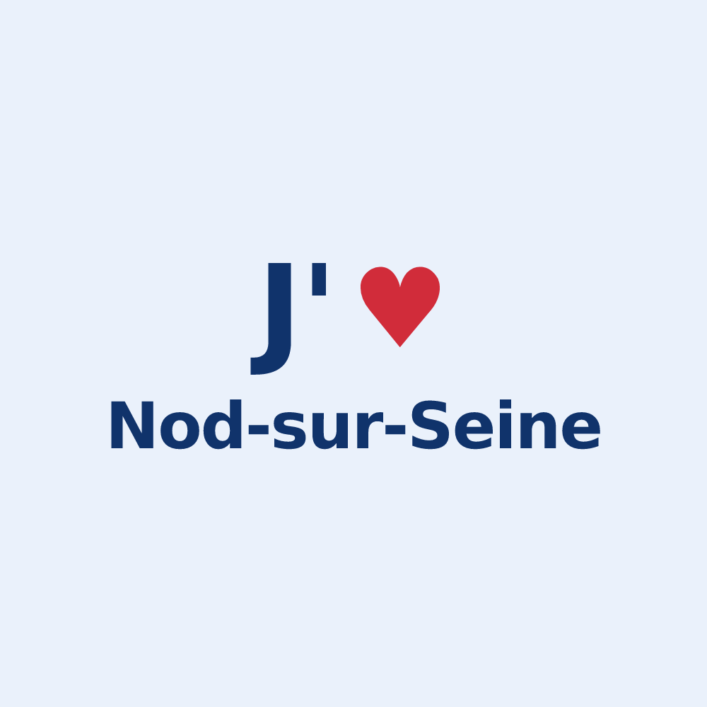 Sticker personnalisé Nod-sur-Seine — design J'aime Nod-sur-Seine