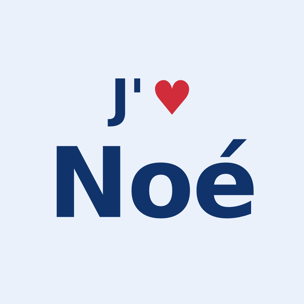 Sticker personnalisé Noé — design J'aime Noé
