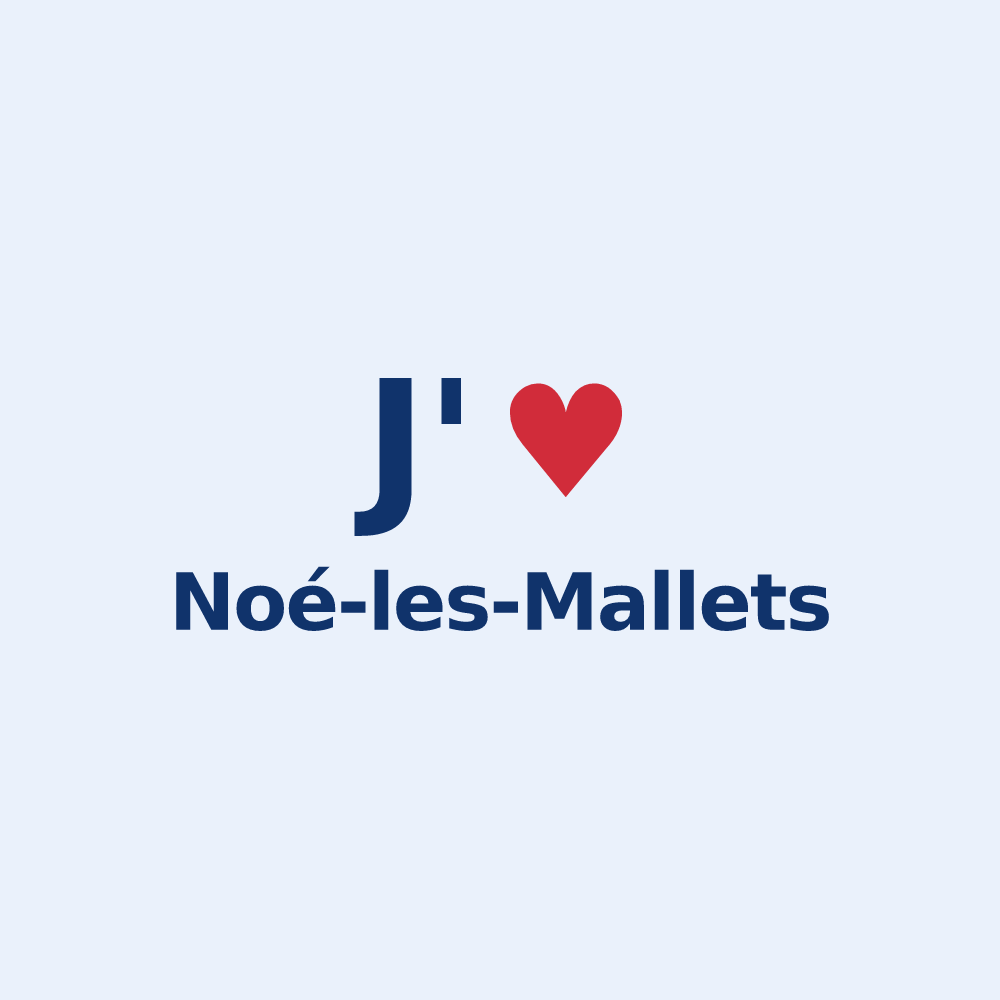Sticker personnalisé Noé-les-Mallets — design J'aime Noé-les-Mallets