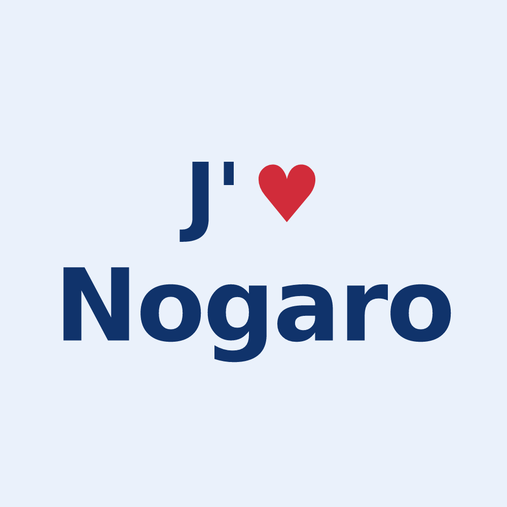 Sticker personnalisé Nogaro — design J'aime Nogaro