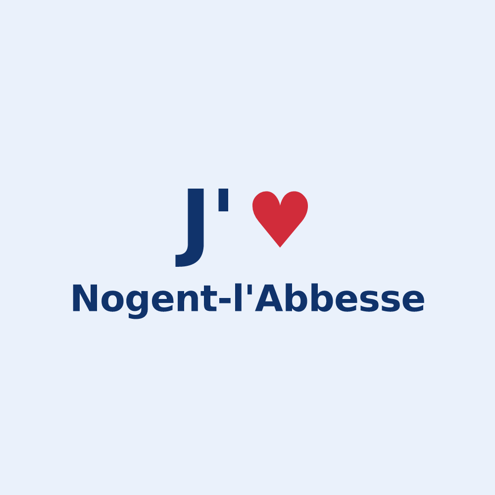 Sticker personnalisé Nogent-l'Abbesse — design J'aime Nogent-l'Abbesse