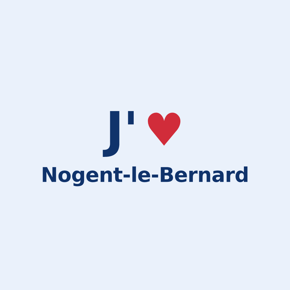 Sticker personnalisé Nogent-le-Bernard — design J'aime Nogent-le-Bernard