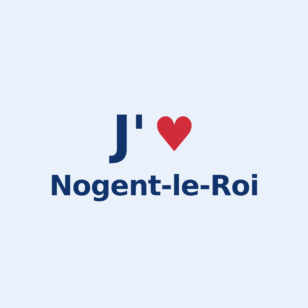 Sticker personnalisé Nogent-le-Roi — design J'aime Nogent-le-Roi