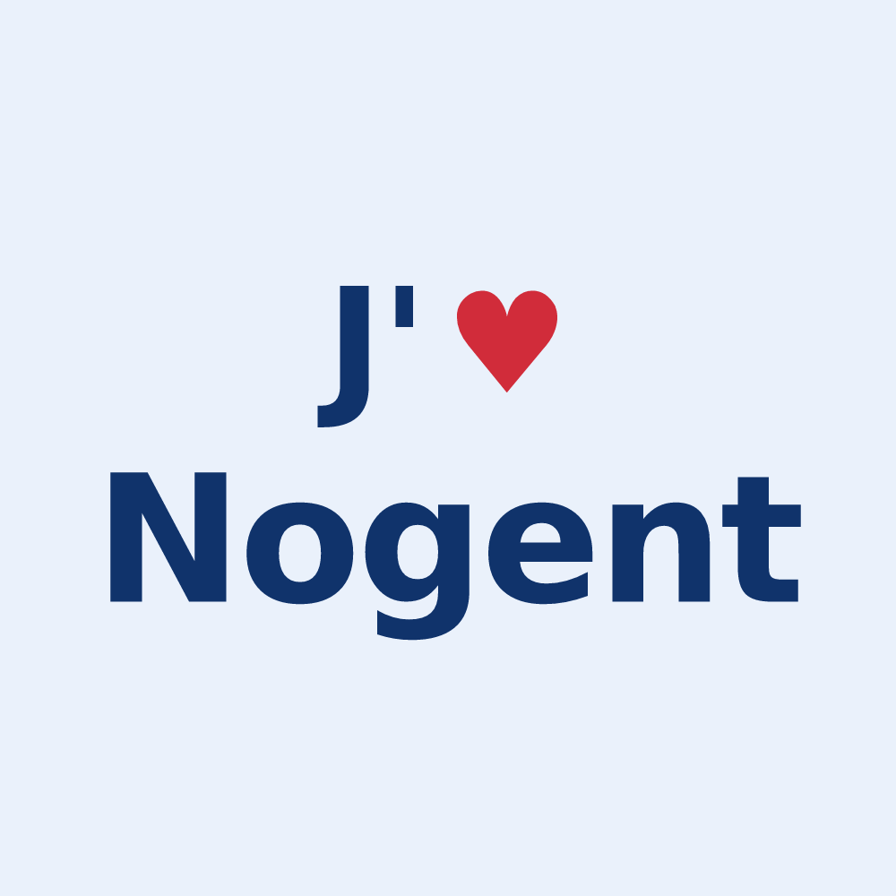 Sticker personnalisé Nogent — design J'aime Nogent