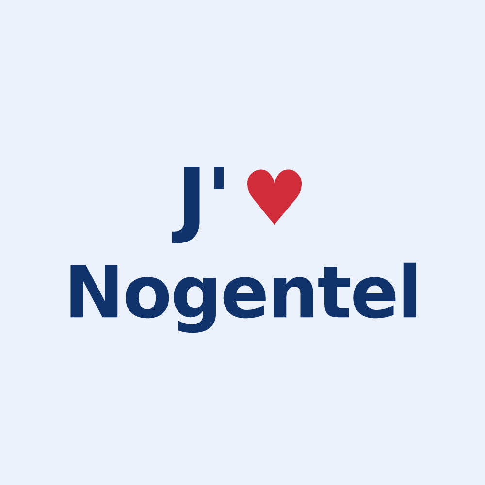 Sticker personnalisé Nogentel — design J'aime Nogentel
