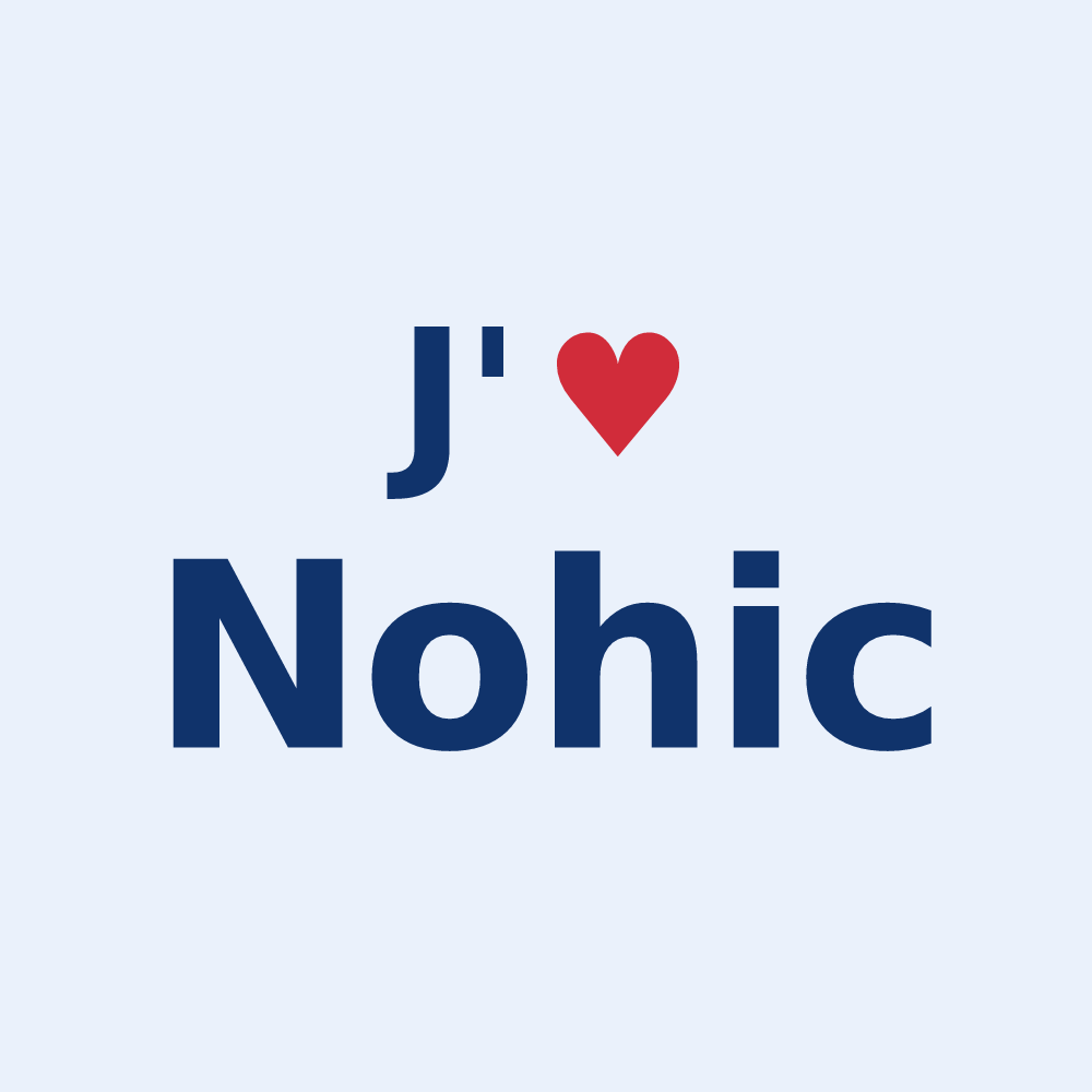 Sticker personnalisé Nohic — design « J'aime Nohic » imprimé sur le sticker