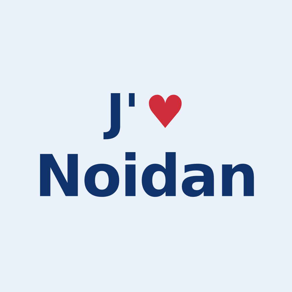 Sticker personnalisé Noidan — design J'aime Noidan
