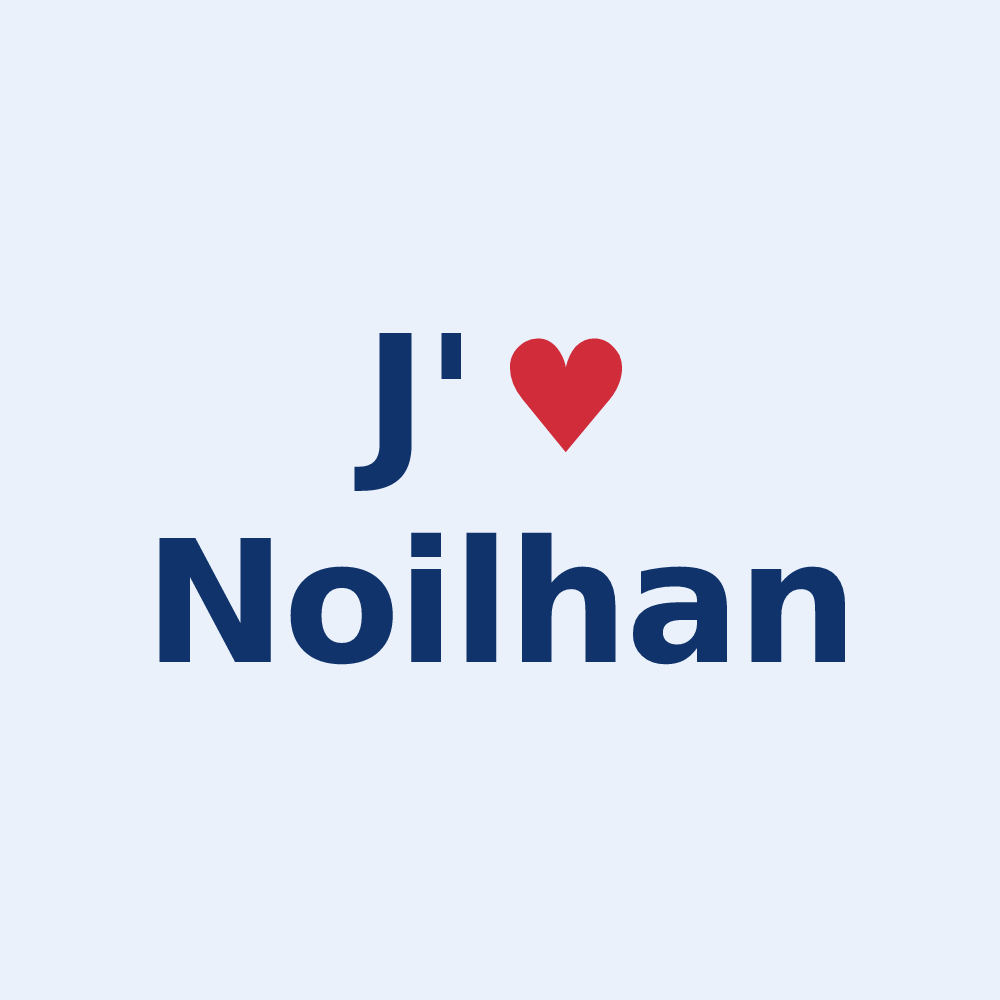 Sticker personnalisé Noilhan — design J'aime Noilhan