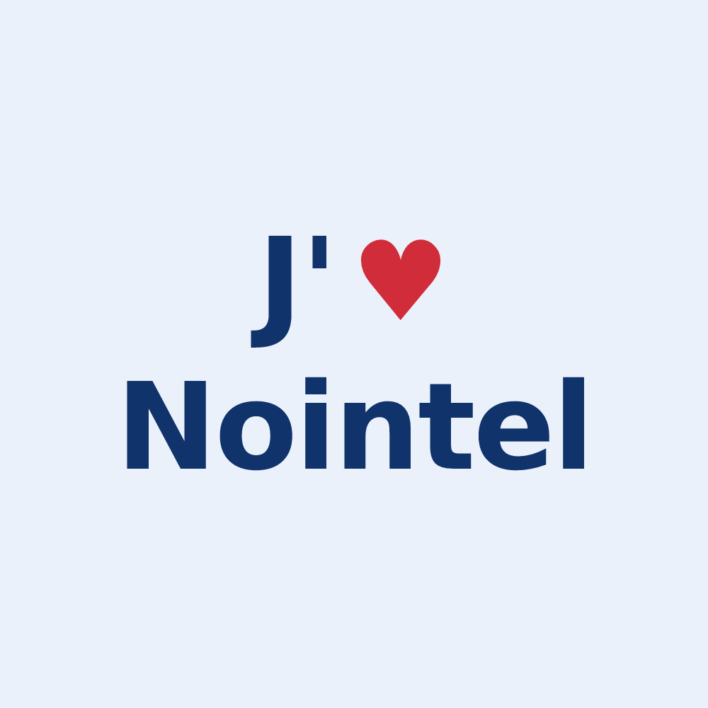 Sticker personnalisé Nointel — design J'aime Nointel