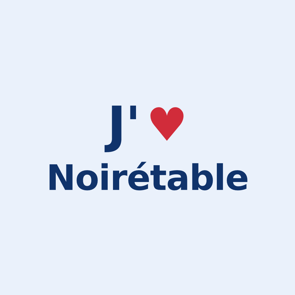 Sticker personnalisé Noirétable — design J'aime Noirétable