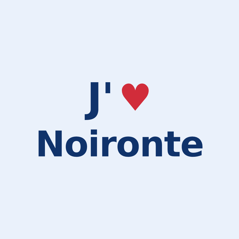 Sticker personnalisé Noironte — design J'aime Noironte