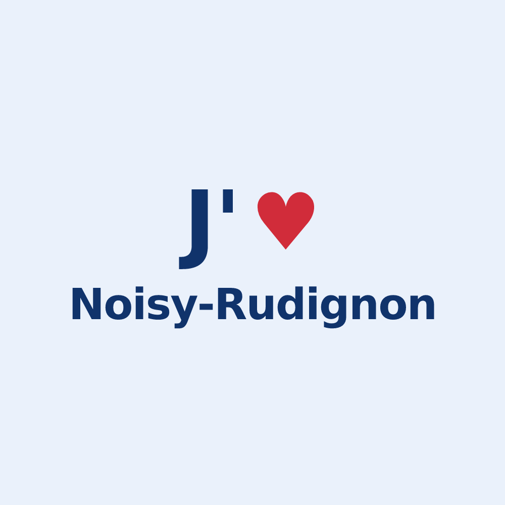 Sticker personnalisé Noisy-Rudignon — design J'aime Noisy-Rudignon