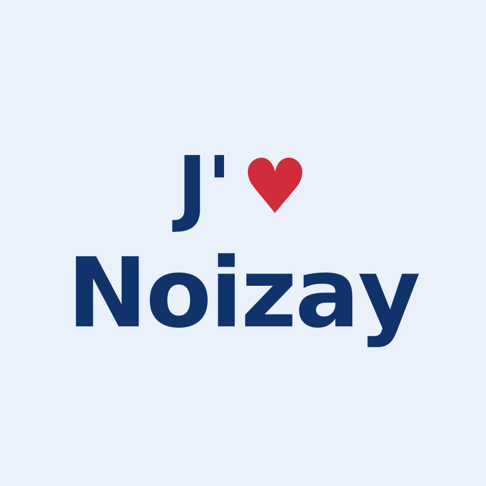 Sticker personnalisé Noizay — design J'aime Noizay