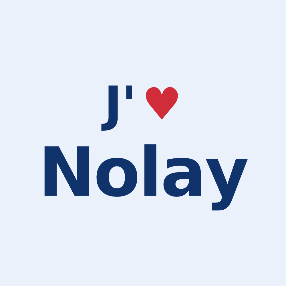 Sticker personnalisé Nolay — design J'aime Nolay